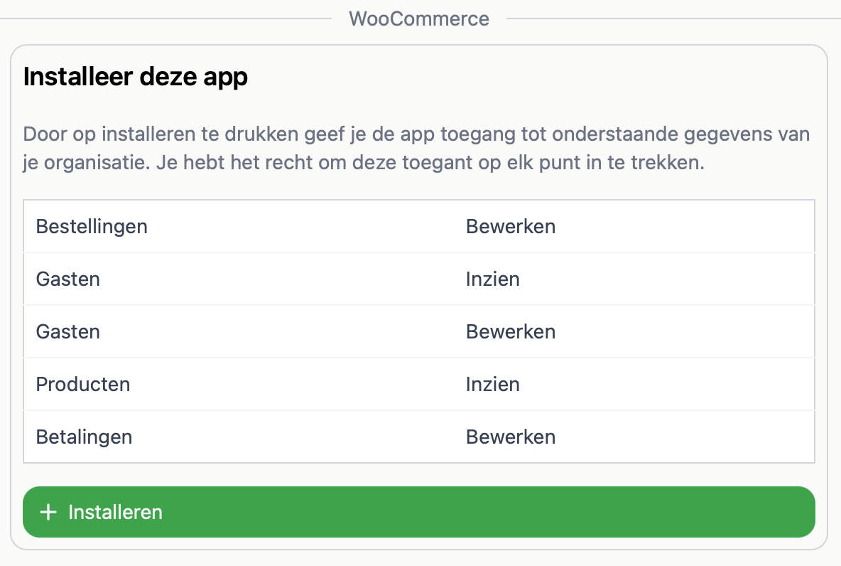 Koppeling installeren in 20Tabs
